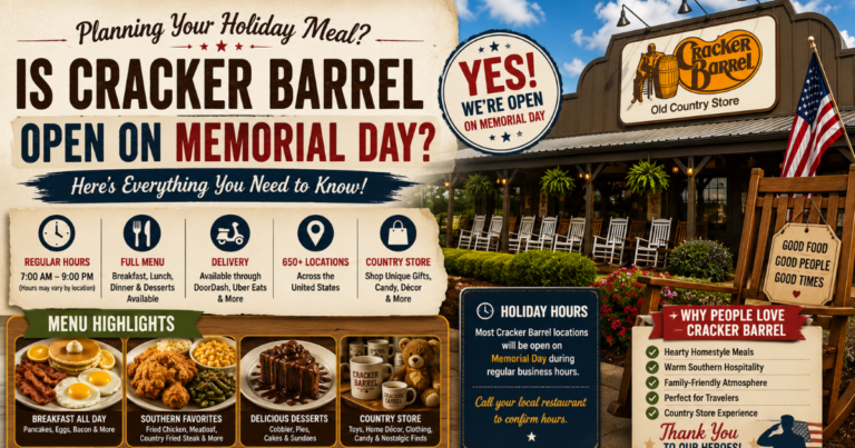 Is Cracker Barrel Open on Memorial Day